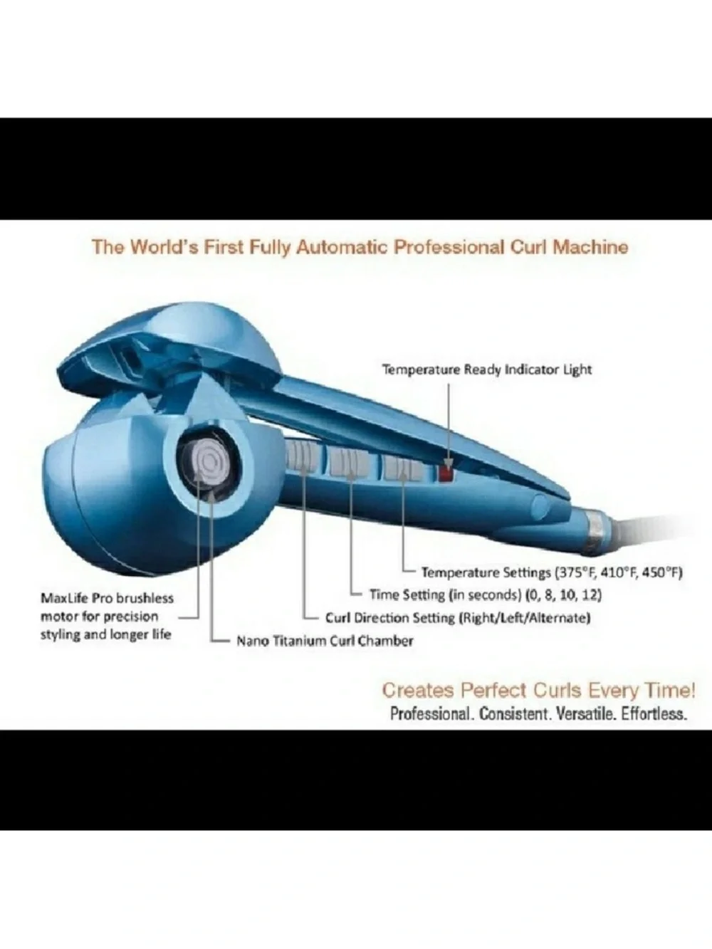 Nano Titanium by Babyliss Pro Curling Hair Electric Heat Tool